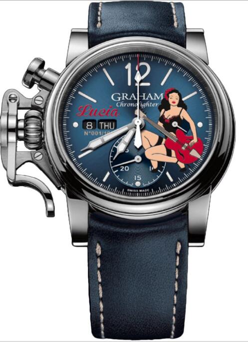 Review Replica Graham Watch Chronofighter Vintage Nose Art Lucia Limited Edition 2CVAS.U11A.L129S